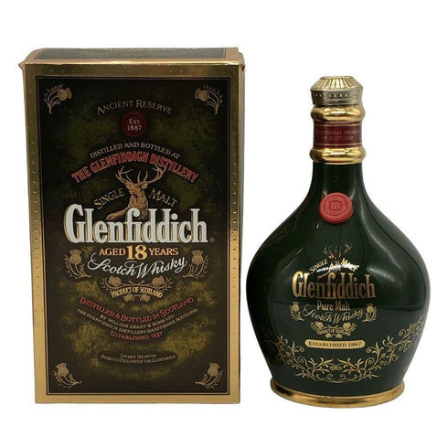 グレンフィディック 18年 緑 グリーン 陶器ボトル シングル モルト スコッチ ウイスキー750ml 43% GLENFIDDICH スコッチウイスキー1218g【X1】