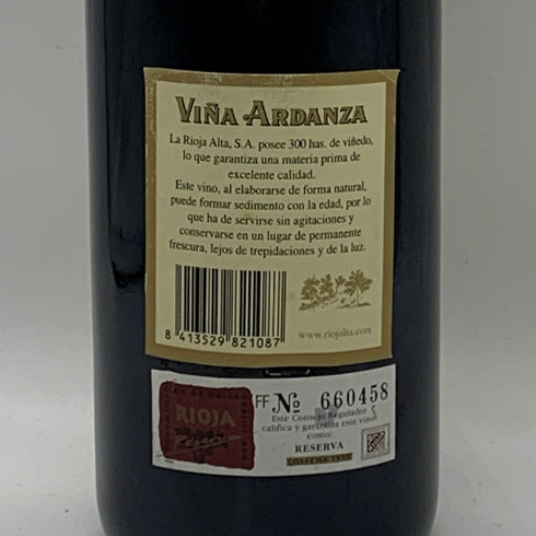 ラ リオハ アルタ ヴィーニャ アルダンサ レゼルバ 1995 750ml 13% LA RIOHA ALTA スパニッシュワイン【F0】