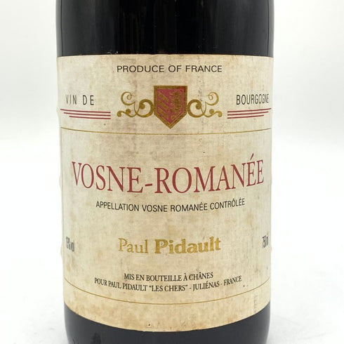 ポール ピドー ヴォーヌロマネ 1996 750ml 14% Paul Pidault Vosne-Romanee ブルゴーニュワイン【M4】