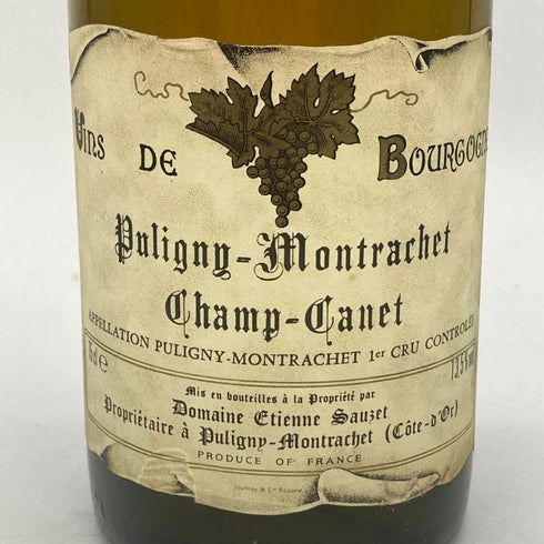 エティエンヌ ソゼ ピュリニー モンラッシェ シャン カネ プルミエクリュ 1990 750ml 13.5% Etienne Sauzet Puligny Montrachet 1er Cru Champ Canet 【D1】
