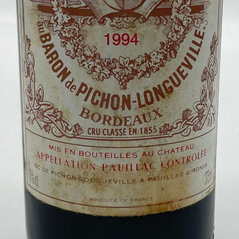 シャトー ピション ロングヴィル バロン 1994 375ml 13% CHATEAU PICHON LONGUEVILLE ボルドーワイン【U4】