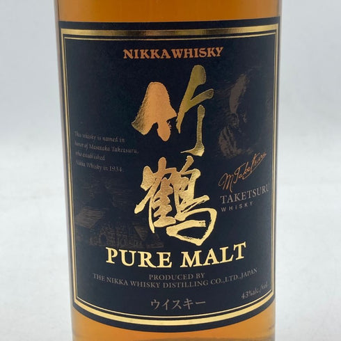 東京都限定◆ニッカ 竹鶴 ピュアモルト 黒ラベル 500ml 43% NIKKA 【B4】