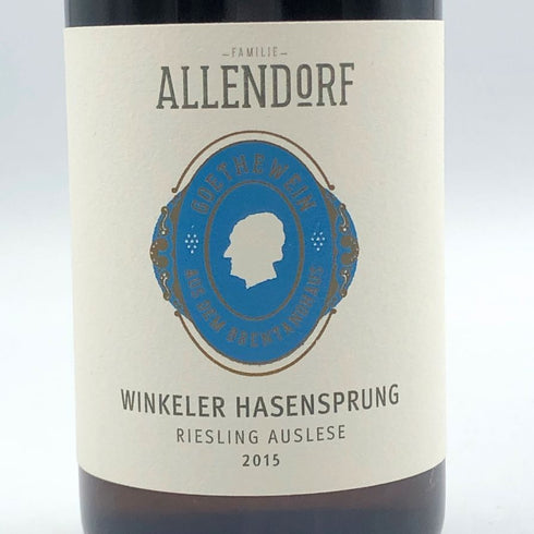アレンドルフ ヴィンケラー ハーゼンシュプルング リースリング アウスレーゼ 2015 500ml 9.5% Allendorf 白ワイン【F1】