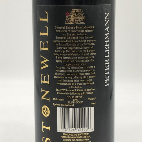 ピーター レーマン ストーンウェル バロッサ シラーズ 1992 750ml 13.5% PETER LEHMANN 赤ワイン【F2】