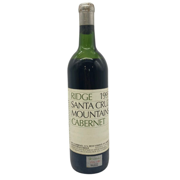 リッジ ヴィンヤーズ サンタクルーズ マウンテン カベルネ 1995 12.7% 750ml Ridge Santa Cruz Mountains Cabernet カリフォルニアワイン【U】