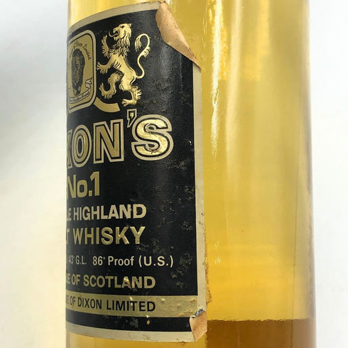 ディクソンズ No.1 シングルハイランドモルト 特級 750ml 43% DIXON`S スコッチウイスキー【H4】