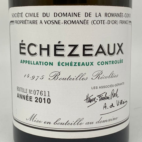ドメーヌ ド ラ ロマネコンティ エシェゾー 2010 750ml 13% 空き瓶 DRC Domaine de la Romanee-Conti ECHEZEAUX【C1】