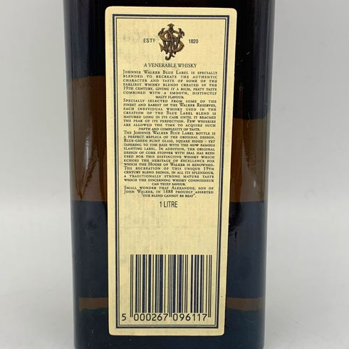 ジョニーウォーカー ブルーラベル 1000ml 40% JOHNNIE WALKER スコッチウイスキー【F1】