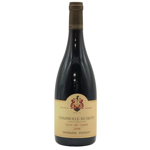 ドメーヌ ポンソ シャンボール ミュジニー キュヴェ デ シガール 2008 750ml 13% CHAMBOLLE MUSIGNY Cuvee des Cigales ブルゴーニュワイン【C3】