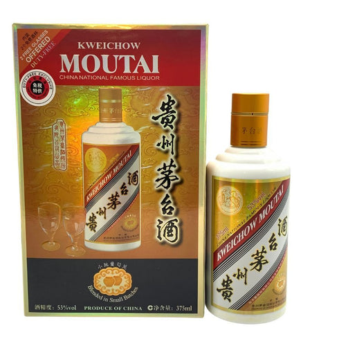 貴州茅台酒 マオタイ酒 天女ラベル ゴールドラベル 375ml 53% 858g【E2】