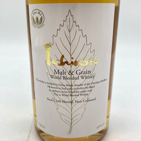 東京都限定◆イチローズモルト&グレイン ワールド ブレンデッド ウイスキー ホワイトラベル 700ml 46% Ichiro's Malt & Grain World Blended Whisky 【I】