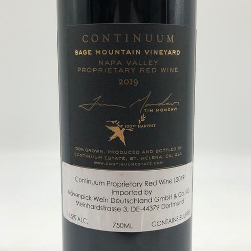 コンティニュアム エステート プロプライエタリー レッド ナパヴァレー 2019 750ml 15.5% CONTINUUM ESTATE カリフォルニアワイン【X0】