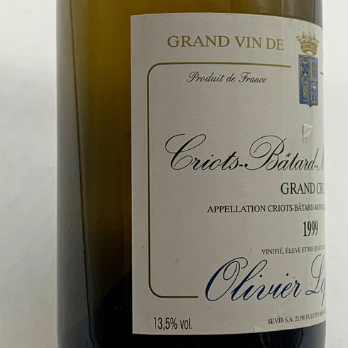 オリヴィエ ルフレーヴ クリオ バタール モンラッシェ グラン クリュ 1999 15% 750ml Olivier Leflaive Batard Motrachet Grand Cru 白ワイン【AFA15】