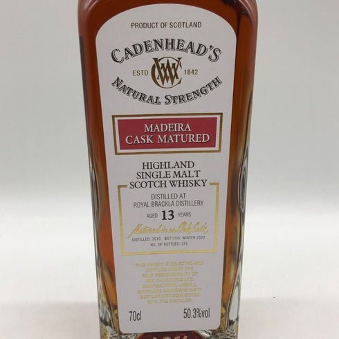 ケイデンヘッド ロイヤル ブラックラ オーセンティックコレクション 2010 13年 700ml 50.3% CADENHEAD スコッチウイスキー【A3】