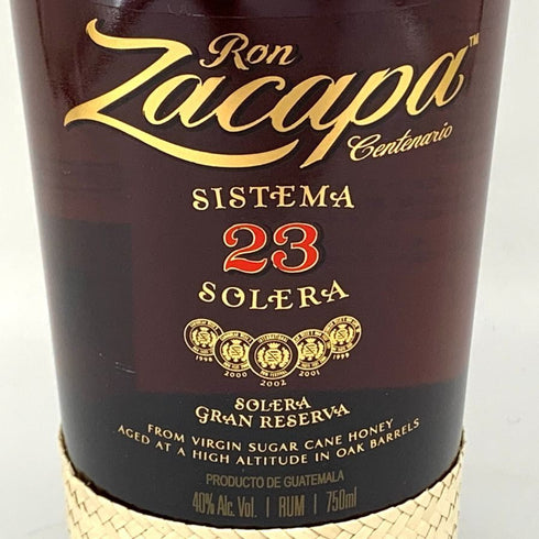 ロン サカパ センテナリオ 23年 ソレラ グラン レゼルヴァ 750ml 40% RON ZACAPA Centenario Solera Grand Reserva ラム酒【K1】