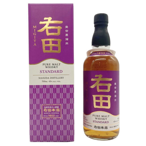 東京都限定◆右田 ピュアモルトウイスキー スタンダード 700ml 43% PURE MALT WHISKY STANDARD 【T4】