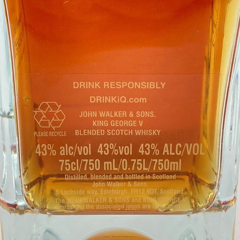 ジョニーウォーカー & サンズ キングジョージ 5世 750ml 43% JOHNNIE WALKER AND SONS BLUE LABEL KING GEORGE スコッチウイスキー【I2】