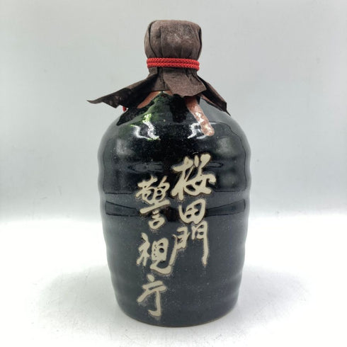大分むぎ焼酎 荒城の月 桜田門 警視庁 美濃焼ボトル 25% 720ml 焼酎(麦)【B4】