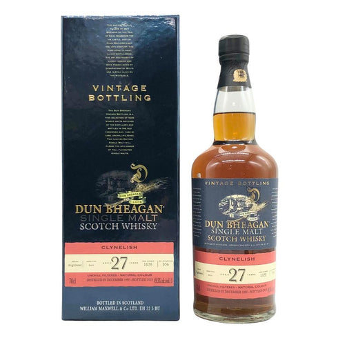 ダンベーガン クライヌリッシュ1990 27年 700ml 49.5% DUN BHEAGAN CLYNELISH スコッチウイスキー【B2】