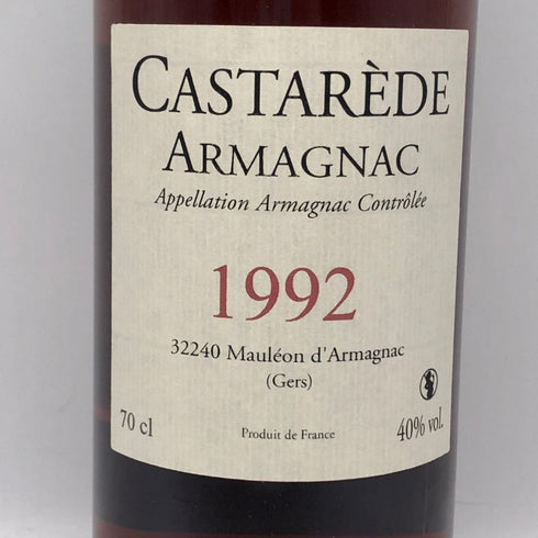 カスタレード アルマニャック 1992 700ml 40% CASTAREDE ブランデー【B3】