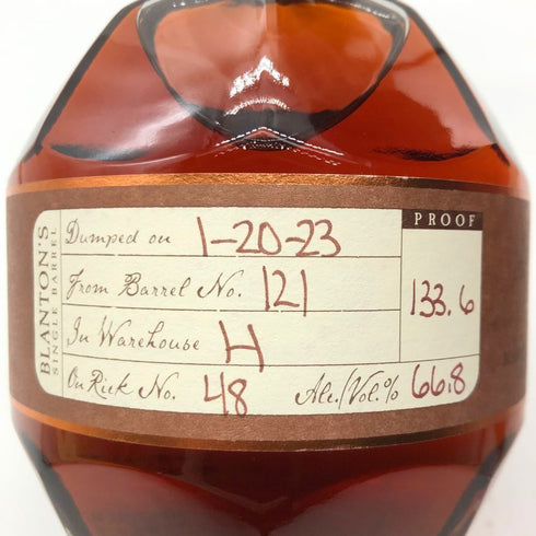 ブラントン ストレート フロム ザ バレル 2023 750ml 66.8% Blanton's Straight From The Barrel バーボン【W】
