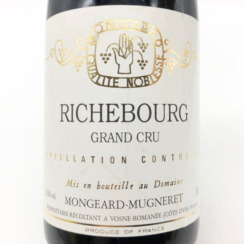 モンジャール ミュニュレ リシュブール グランクリュ 1993 13.5% 750ml Mongeard Mugneret Richebourg Grand Cru ブルゴーニュワイン【Q2】