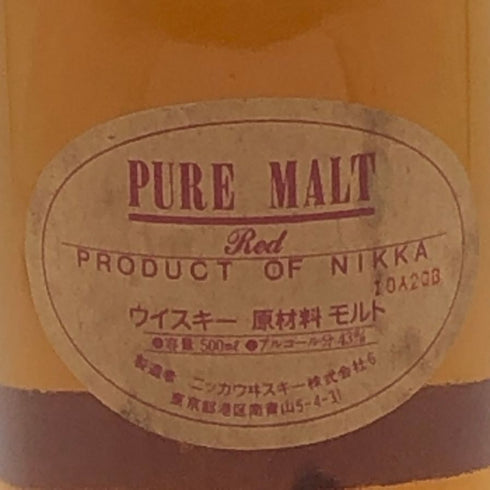 東京都限定◆ニッカウイスキー ピュアモルト 蒸留所限定 レッド 500ml 43% NIKKA WHISKY PURE MALT 【W4】