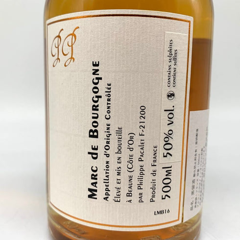 フィリップ パカレ マール ド ブルゴーニュ 500ml 50% PHILIPPE PACALET MARC DE BOURGOGNE 白ワイン【J】