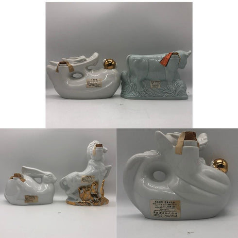干支陶器ボトル 芋焼酎 【牛× 辰× 兎× 午 ×辰】 5本セット 芋焼酎1380g,1046g,1353g.1352g,1317g【7-2】