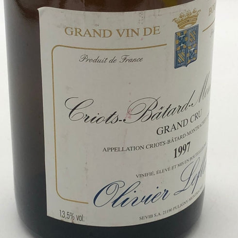 オリヴィエ ルフレーヴ クリオ バタール モンラッシェ グラン クリュ 1997 15% 750ml Olivier Leflaive Batard Motrachet Grand Cru 白ワイン【S4】