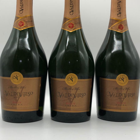 【3本セット】ビーニャ バルディビエソ バルディビエソ エクストラ ブリュット 750ml 12% VALDIVIESO スパークリングワイン【20】