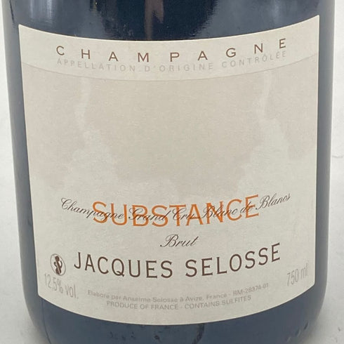 ジャックセロス シュブスタンス ブリュット 750ml 12.5% JACQUES SELOSSE SUBSTANCE シャンパン【L】【同梱不可】