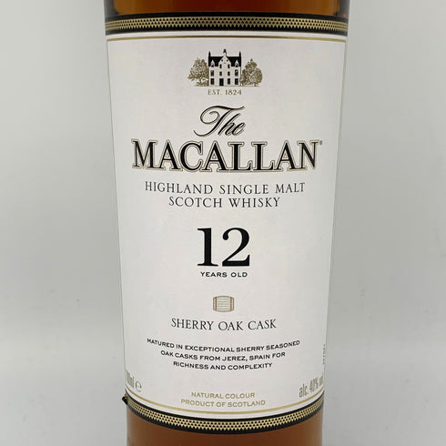ザ マッカラン 12年 シェリーオークカスク 700ml 40% The MACALLAN 箱付 スコッチウイスキー【Y1】