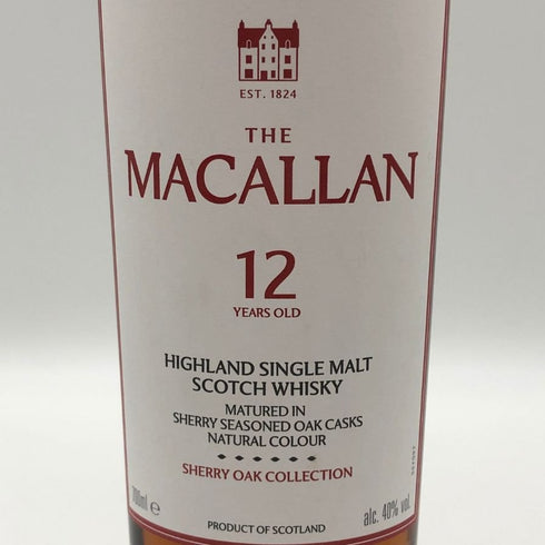 マッカラン 12年 シェリーオーク コレクション 700ml 40% MACALLAN SHERRY OAK COLLECTION スコッチウイスキー【A4】