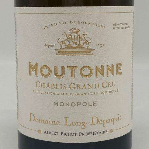アルベール ビショー ドメーヌ ロン デパキ シャブリ グラン クリュ ムトンヌ 750ml 2020 ALBERT BICHOT Domaine Long Depaquit CHABLIS GRAND CRU MOUTONNE 白ワイン【F3】