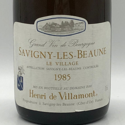 【ジャンク コルク半分落ち】アンリ ド ヴィラモン サヴィニー レ ボーヌ 1985 750ml 14% Henri de villamont ブルゴーニュワイン【L1】