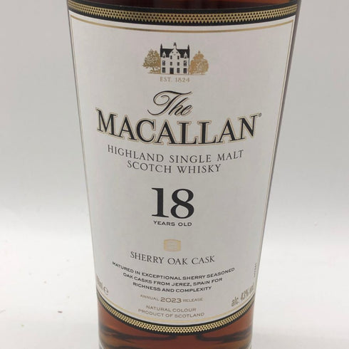 マッカラン 18年 シェリーオークカスク 2023 700ml 43% The MACALLAN 箱付 【V0】