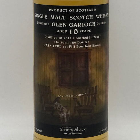 グレンギリー 10年 2011-2022 ファーストフィルバーボンバレル Shanty Shack 18周年記念ボトル 700ml 57% Glengarioch スコッチウイスキー【R0】
