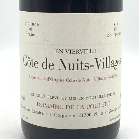 ドメーヌ ド ラ プレット コート ド ニュイ ヴィラージュ ヴィエルヴィル 2000 13% 750ml DOMAINE DE LA POULETTE ブルゴーニュワイン【F0】