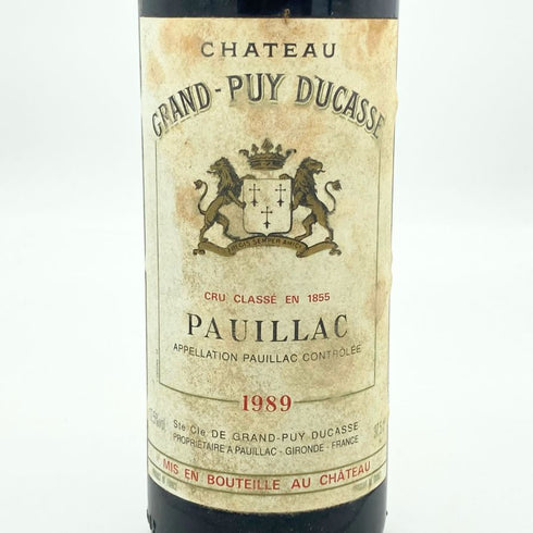 シャトー グラン ピュイ デュカス 1989 375ml 12.5% CHATEAU GRAND-PUY DUCASSE ブルゴーニュワイン【B4】