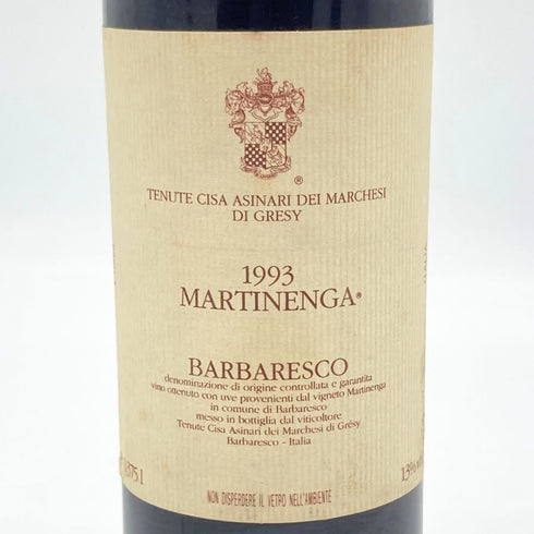 マルティネンガ バルバレスコ 1993 375ml 13% Martineng Barbaresco イタリアワイン【V1】