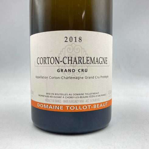 トロ ボー コルトン シャルルマーニュ グランクリュ 2018 750ml 14.5% Tollot Beaut Corton Charlemagne Grand Cru 【G1】