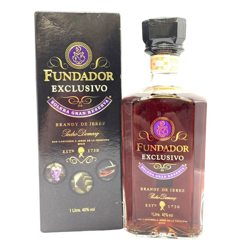 フンダドール エクスクルーシボ ソレラ グラン レセルバ ブランデー デ ヘレス 1000ml 40% FUNDADOR EXCLUSIVO SOLERA GRAN RESERVA BRANDY DE JEREZ 【B4】