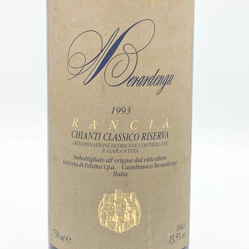 フェルシナ ランチャ キャンティ クラシコ リゼルヴァ 1993 750ml Chianti Classico Riserva Rancia Felsina イタリアワイン【I2】
