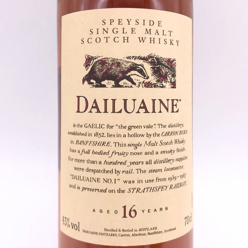 ダルユーイン 16年 スペイサイド 花と動物シリーズ 700ml 43% DAILUAINE スコッチウイスキー【P2】