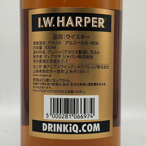 IW ハーパー ゴールドメダル 700ml 40% I.W. HARPER GOLD MEDAL バーボン【N4】