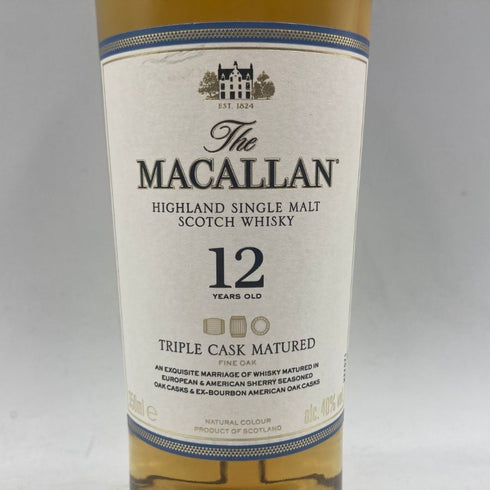 ザ マッカラン 12年 トリプルカスク 350ml 40% The MACALLAN スコッチウイスキー【X1】