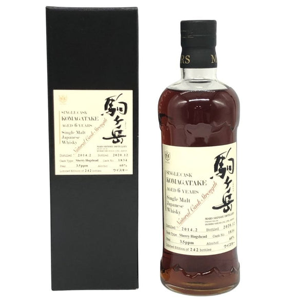 東京都限定◆本坊酒造 マルス 駒ヶ岳 6年 シングルモルト シェリーホグスヘッド 2014-2020 700ml 60% MARS KOMAGATAKE SINGLE MALT Sherry Hogshead 【U1】