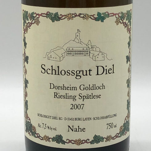 シュロスグート ディール ドルスハイマー ゴールドロッホ リースリング シュペトレーゼ ナーエ 2007 750ml 7.5% Schlossgut Diel Dorsheim Goldloch 白ワイン【L2】