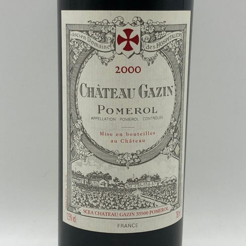 シャトー ガザン 2000 750ml 13.5% CHATEAU GAZIN ボルドーワイン【G1】